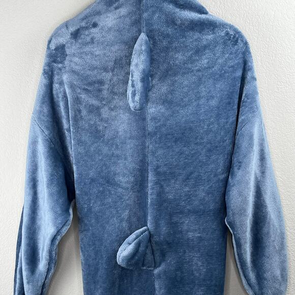 Hooded Fleece Shark Blanket Sleeping Bag One Piece Gray White Unisex Kids Large - Picture 7 of 15